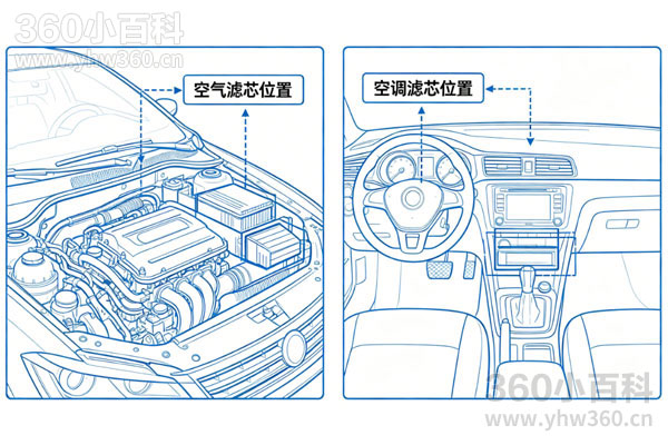汽车空气滤芯和空调滤芯的区别及作用