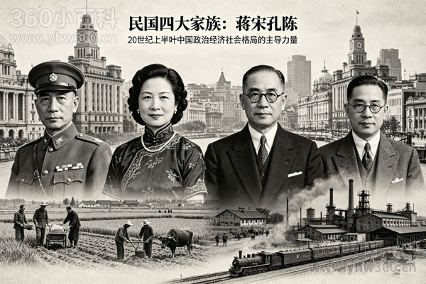 民国四大家族：蒋宋孔陈的历史地位与核心人物