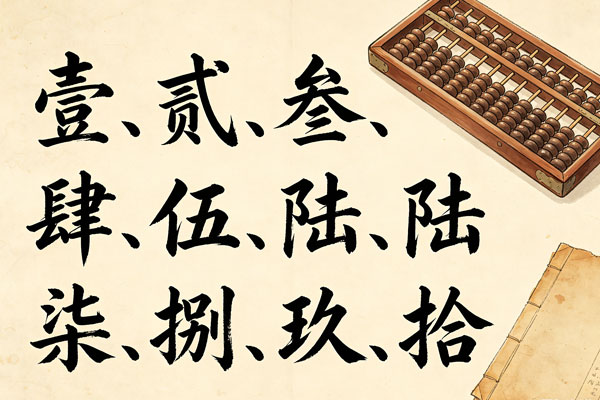 数字一到十大写汉字写法大全，大写数字起源与用途科普