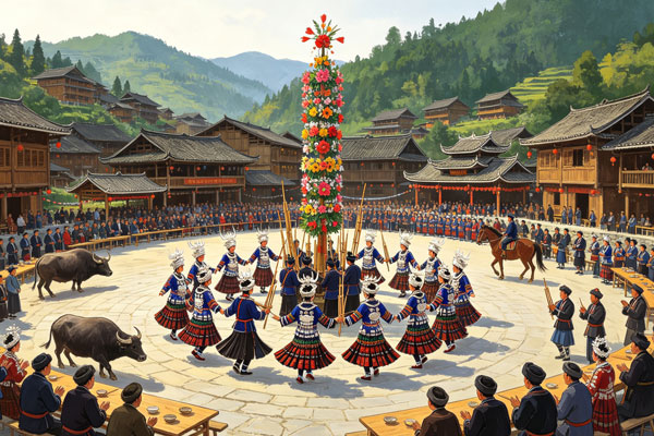 苗族传统习俗一览:居住、饮食、节庆、婚嫁与民俗文化详解